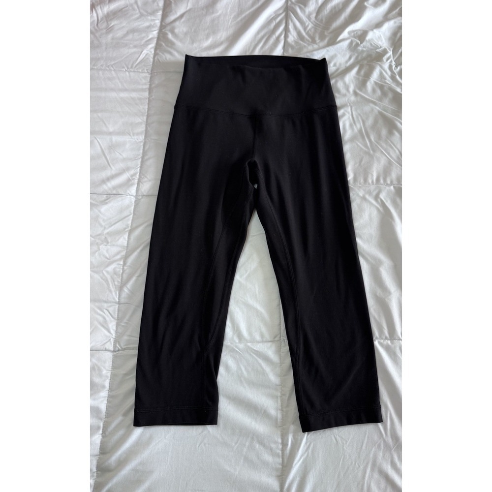 LULULEMON Align HR Pant Womens Size 6 Black Stretch Athleisure 21" Leggings EUC - Picture 1 of 8